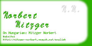 norbert mitzger business card